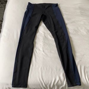 Black and Navy Color Block Lululemon Legging